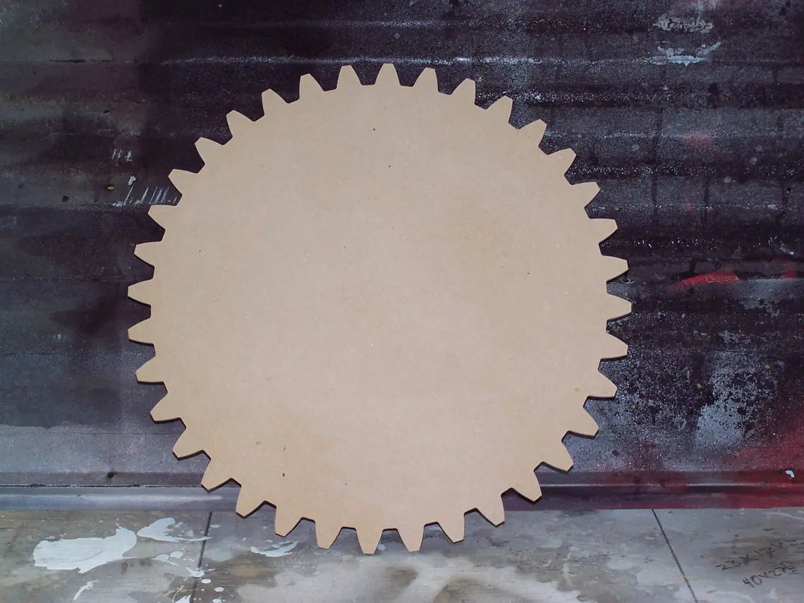 Plaque Blank Gear 18 Inch Plaque Gear Cog Wooden Gear Trophy Rotary