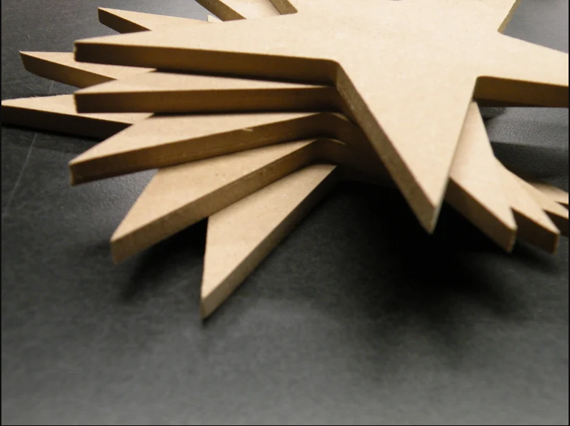 Wood Star Five Point Seven Inches