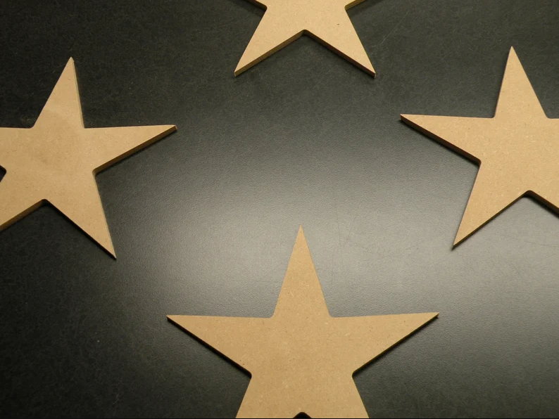 Wood Star Five Point Seven Inches