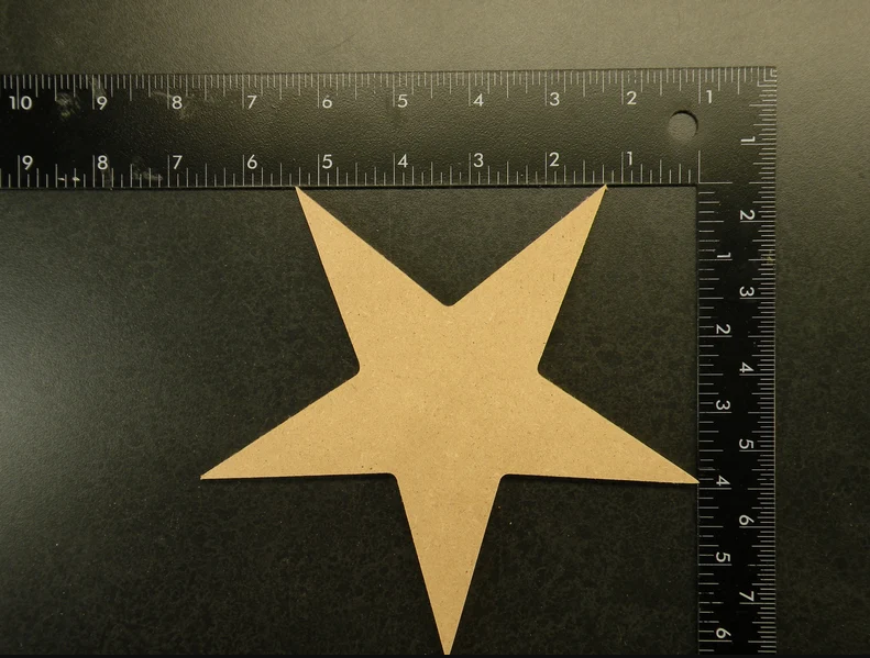 Wood Star Five Point Seven Inches