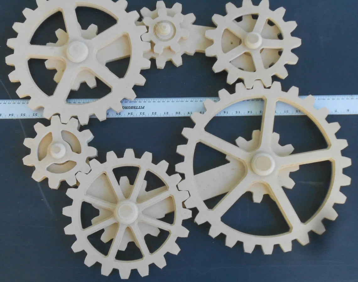 WORKING GEARS, Wood Gears, Gear Wall, Kinetic Art, Steampunk - Industrial, Wall Decor, Wooden Gear, Moving Gears