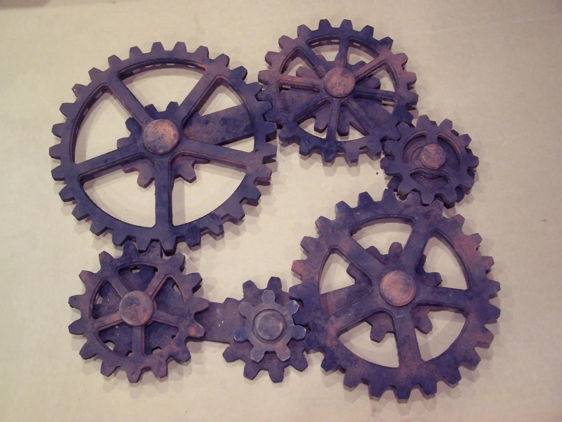 WORKING GEARS, Wood Gears, Gear Wall, Kinetic Art, Steampunk - Industrial, Wall Decor, Wooden Gear, Moving Gears
