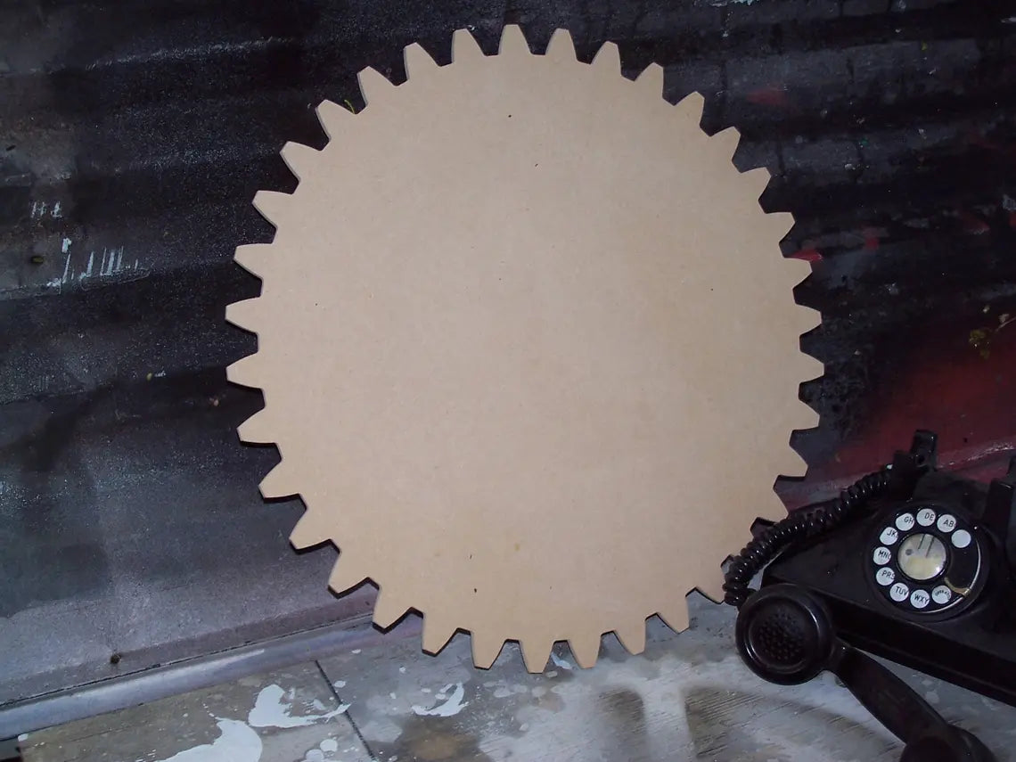 Plaque Blank Gear 18 Inch Plaque Gear Cog Wooden Gear Trophy Rotary