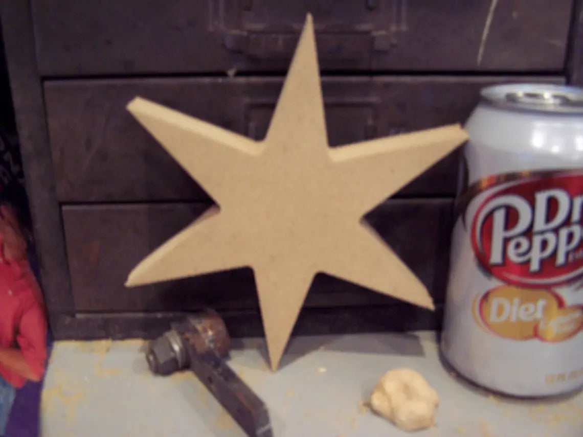 Six point 7" Star Chicago Flag Star 3/4" thick