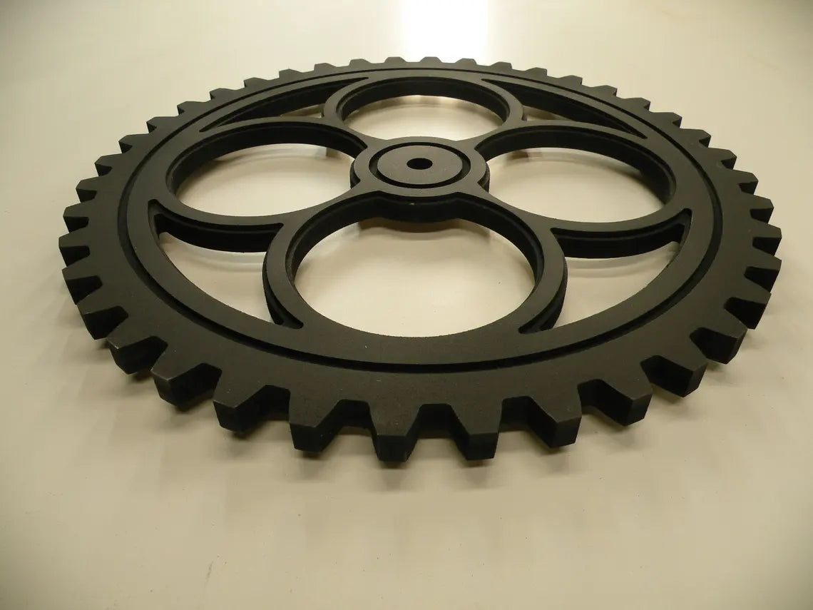 Wood Gear Large - 20 Inches - Wooden Gears - Steampunk Decor - Industrial Design - Americana - Cog - Cogs - FOUR LEAF CLOVER
