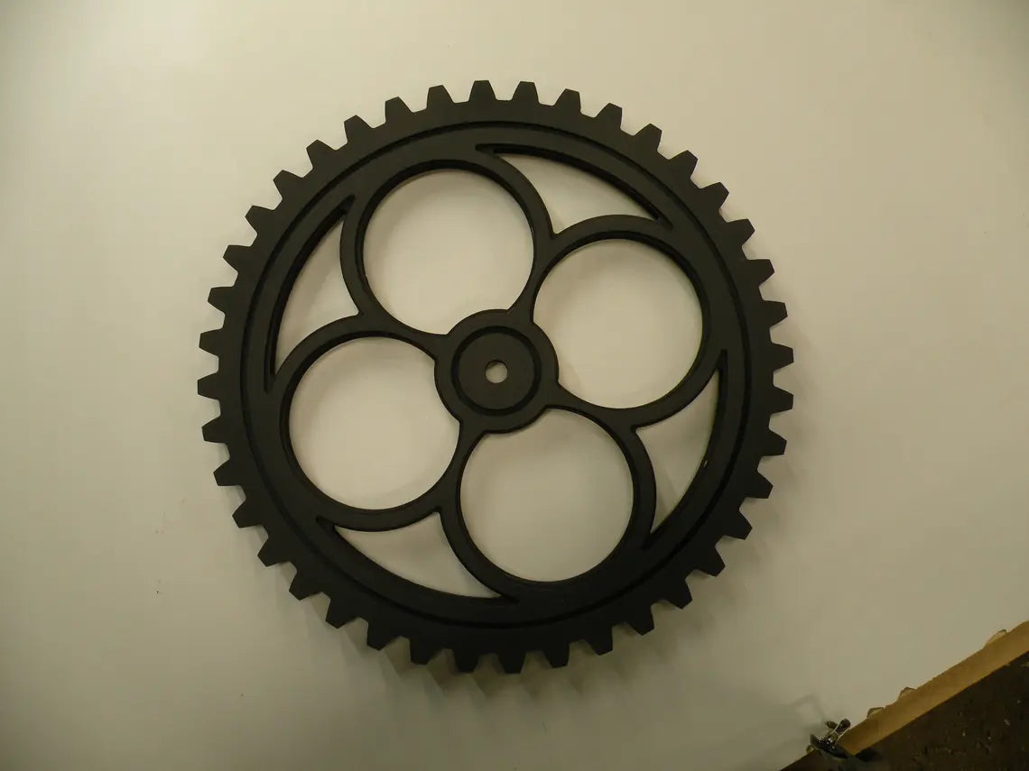 Wood Gear Large - 20 Inches - Wooden Gears - Steampunk Decor - Industrial Design - Americana - Cog - Cogs - FOUR LEAF CLOVER