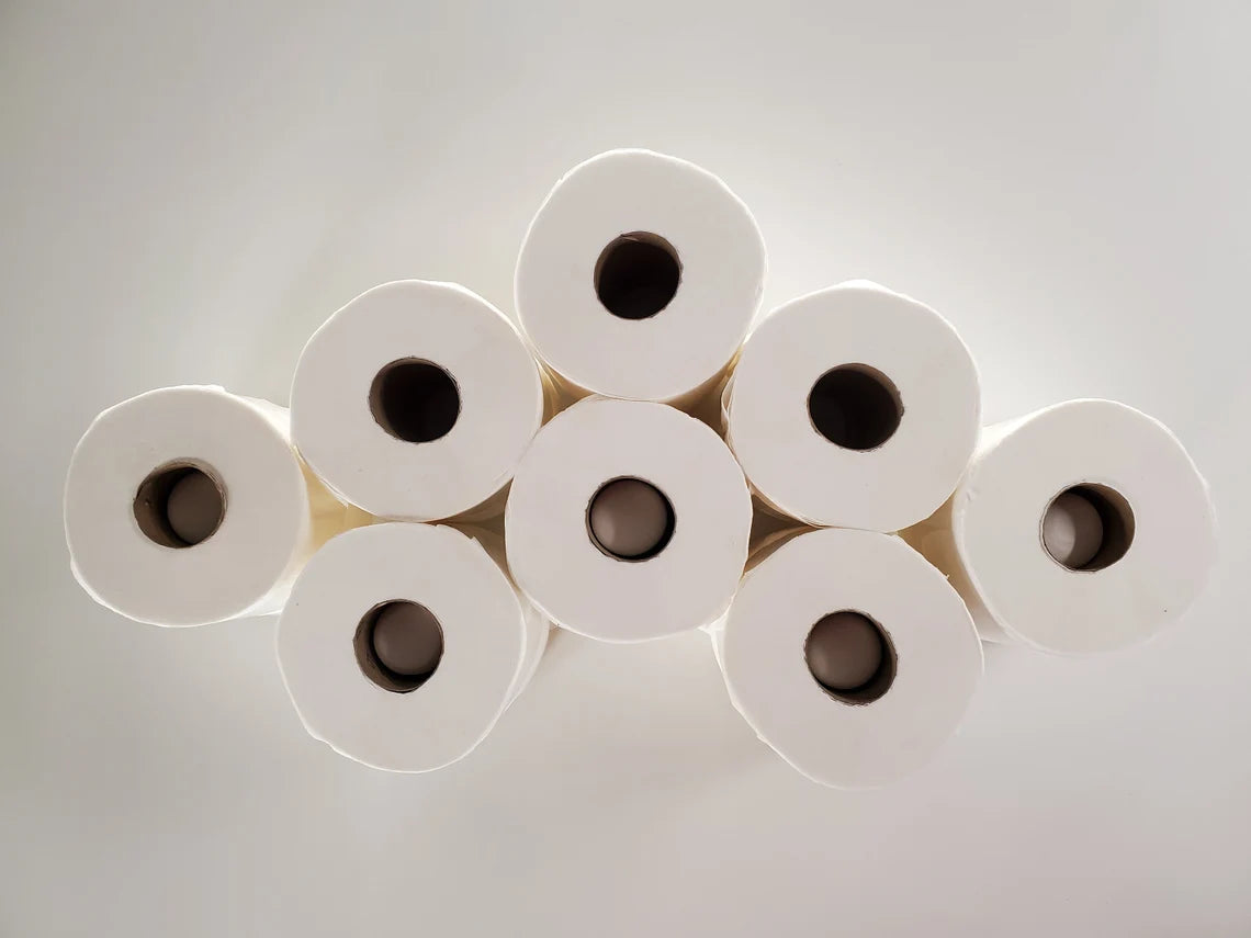 Wave Toilet Paper Holder Toilet Tissue Shelf - Wall Rack - Bathroom - Tissue Paper - Storage - Decor