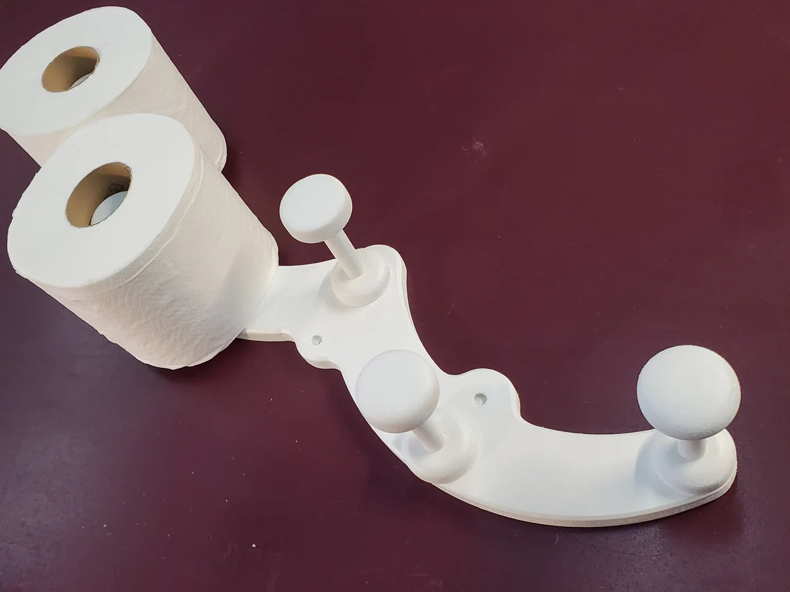 Wave Toilet Paper Holder Toilet Tissue Shelf - Wall Rack - Bathroom - Tissue Paper - Storage - Decor