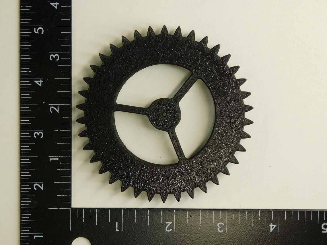 10 Pieces - Steampunk Gears Wall Decor - Eight Gears, Two Push Rods -- Wood Gears