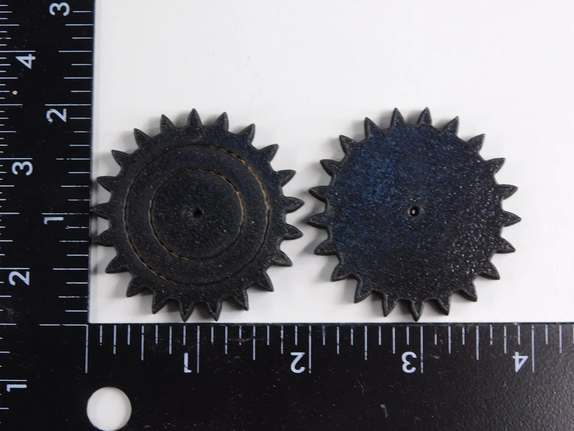 10 Pieces - Steampunk Gears Wall Decor - Eight Gears, Two Push Rods -- Wood Gears