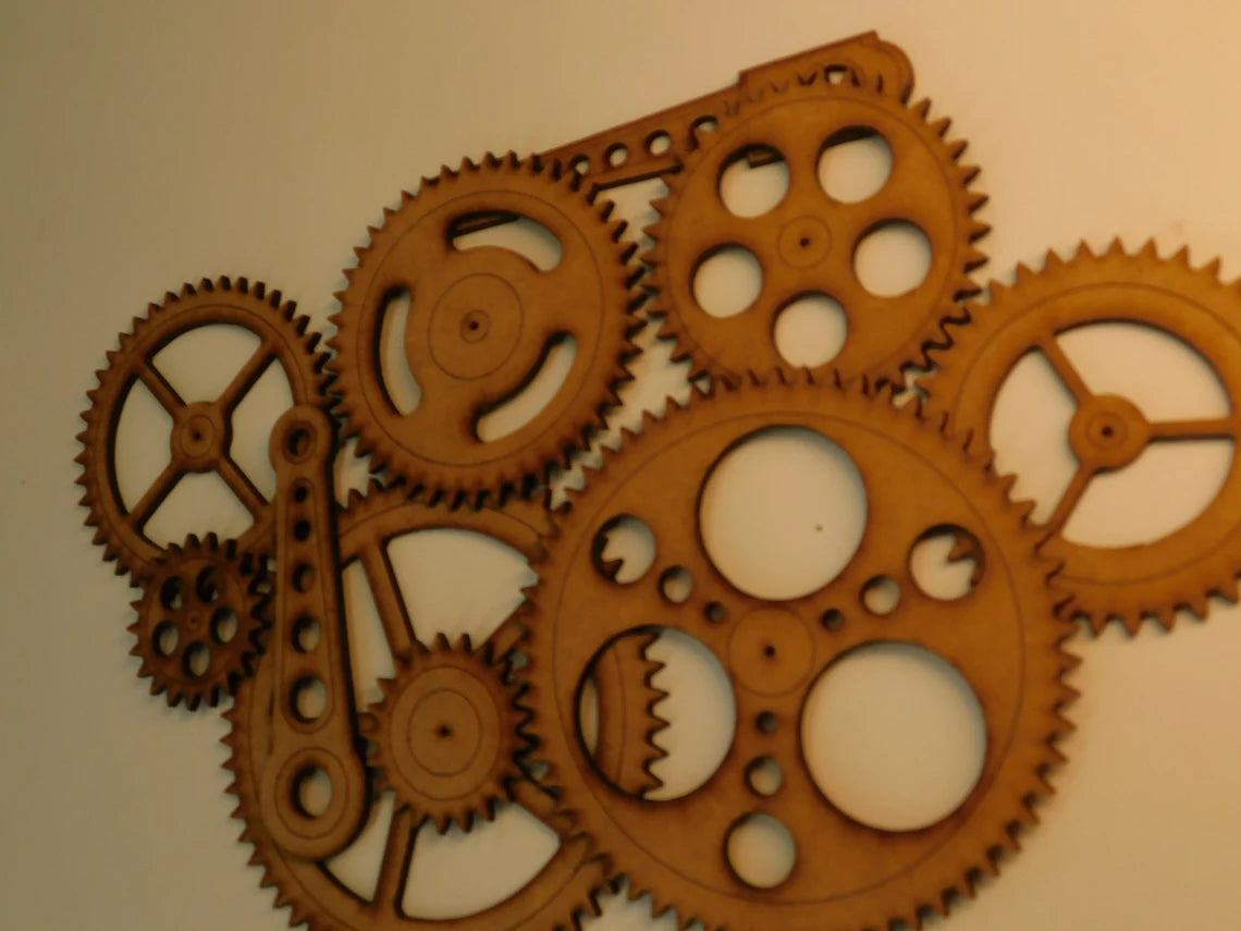 Ten Piece Steampunk Industrial Gear and Pushrod