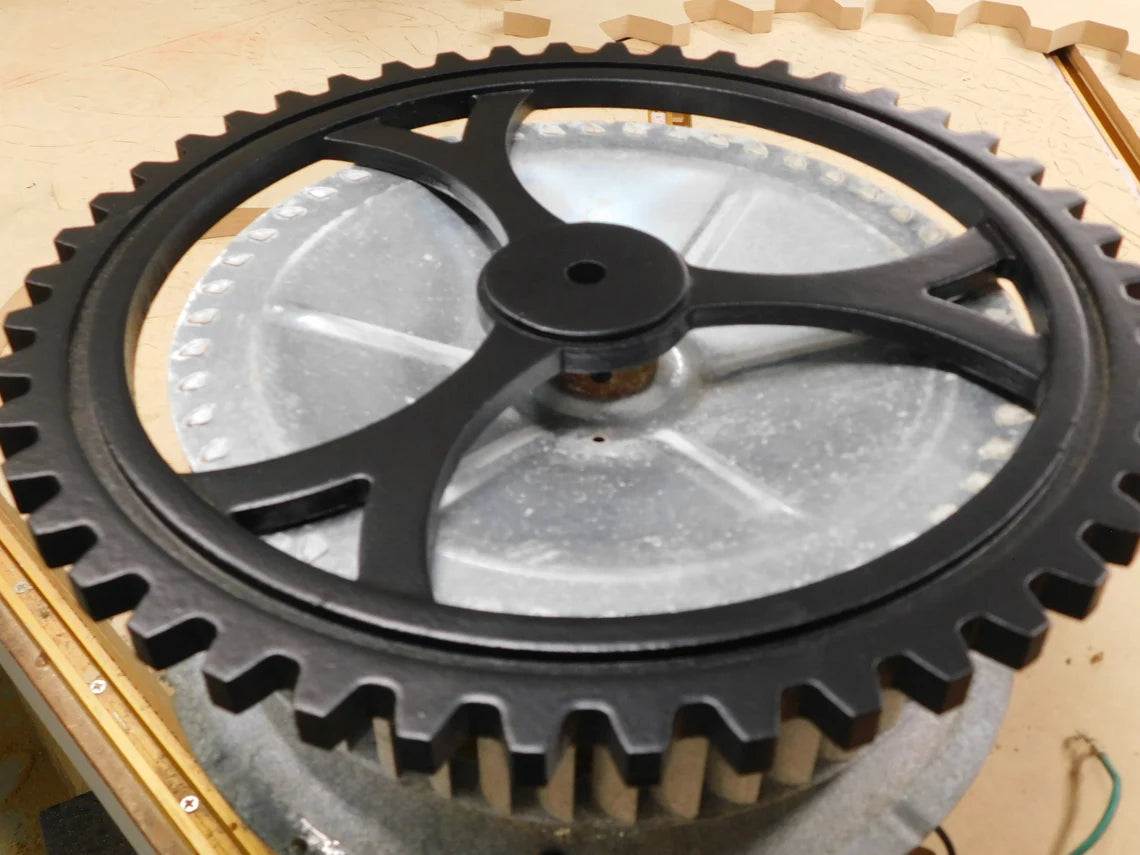 14 in Three Spoke Gear 46 Tooth Steampunk Stem Industrial Cog Cogs Large Gear Gears