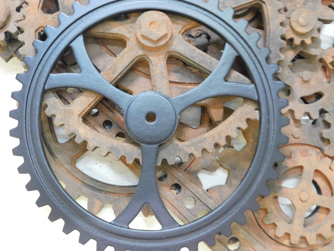 14 in Three Spoke Gear 46 Tooth Steampunk Stem Industrial Cog Cogs Large Gear Gears