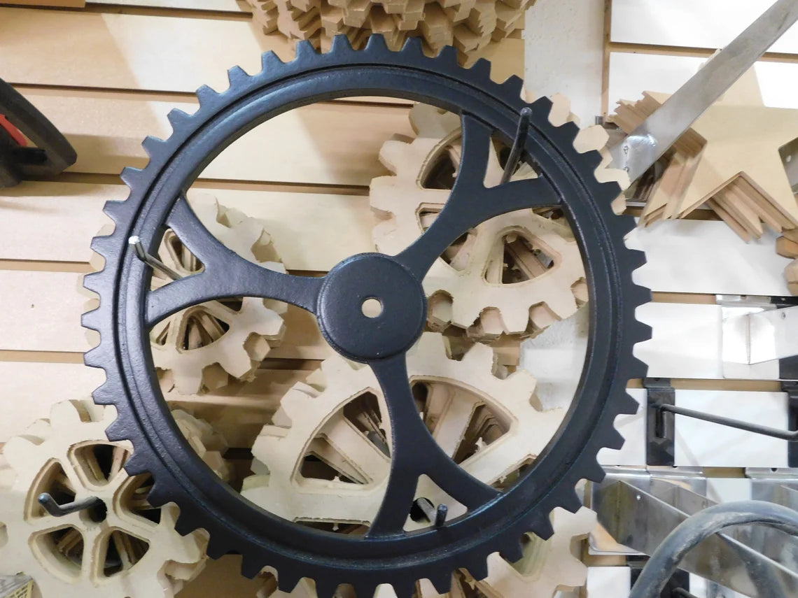 14 in Three Spoke Gear 46 Tooth Steampunk Stem Industrial Cog Cogs Large Gear Gears
