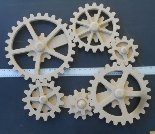 WORKING GEARS, Wood Gears, Gear Wall, Kinetic Art, Steampunk - Industrial, Wall Decor, Wooden Gear, Moving Gears