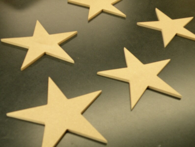 Wood Star Five Point Seven Inches