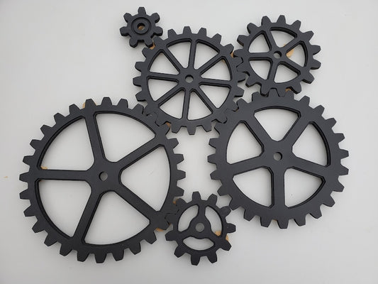 Painted Six Gear Set - Black