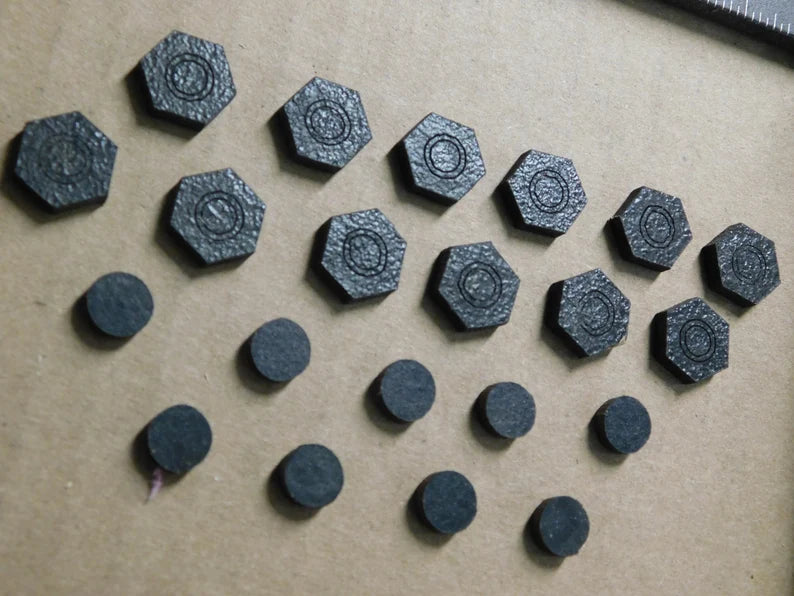 Steampunk Industrial Wall Decor Rods and Caps Only - 5 Rods - 12 Hex Caps - 10 Round Caps. Gears sold separately