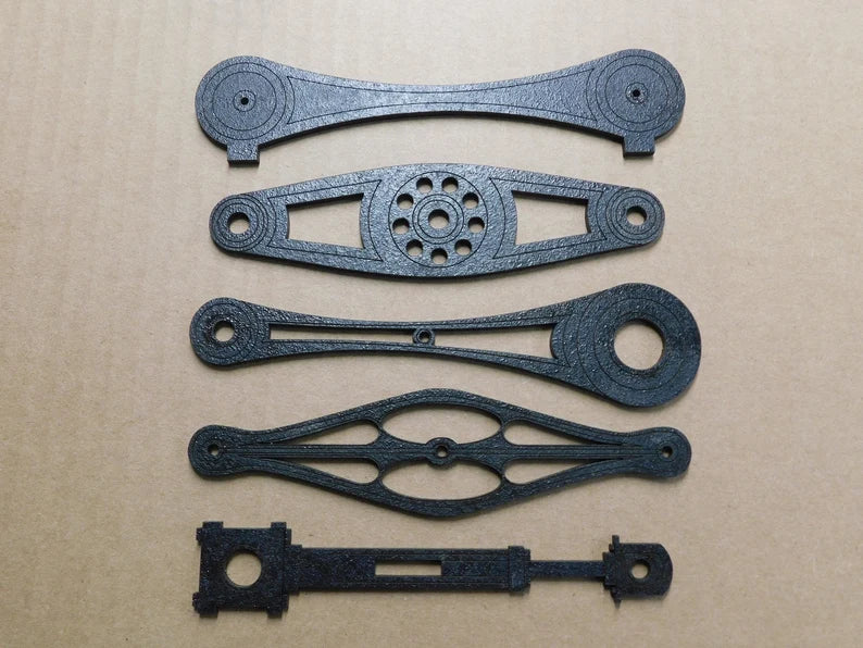 Steampunk Industrial Wall Decor Rods and Caps Only - 5 Rods - 12 Hex Caps - 10 Round Caps. Gears sold separately