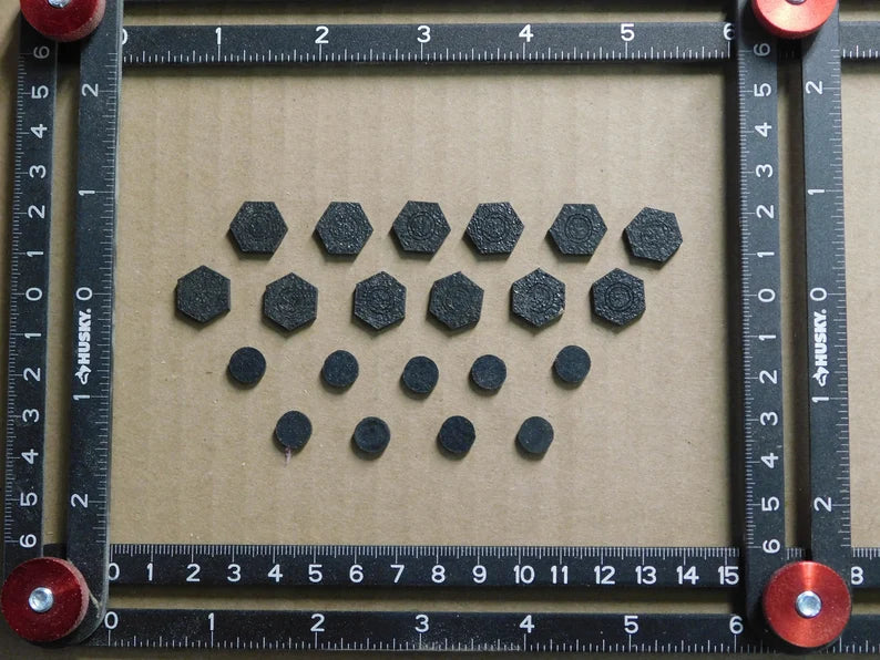 Steampunk Industrial Wall Decor Rods and Caps Only - 5 Rods - 12 Hex Caps - 10 Round Caps. Gears sold separately