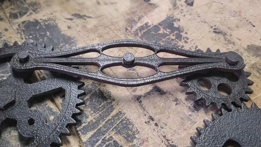 Steampunk Industrial Wall Decor Rods and Caps Only - 5 Rods - 12 Hex Caps - 10 Round Caps. Gears sold separately